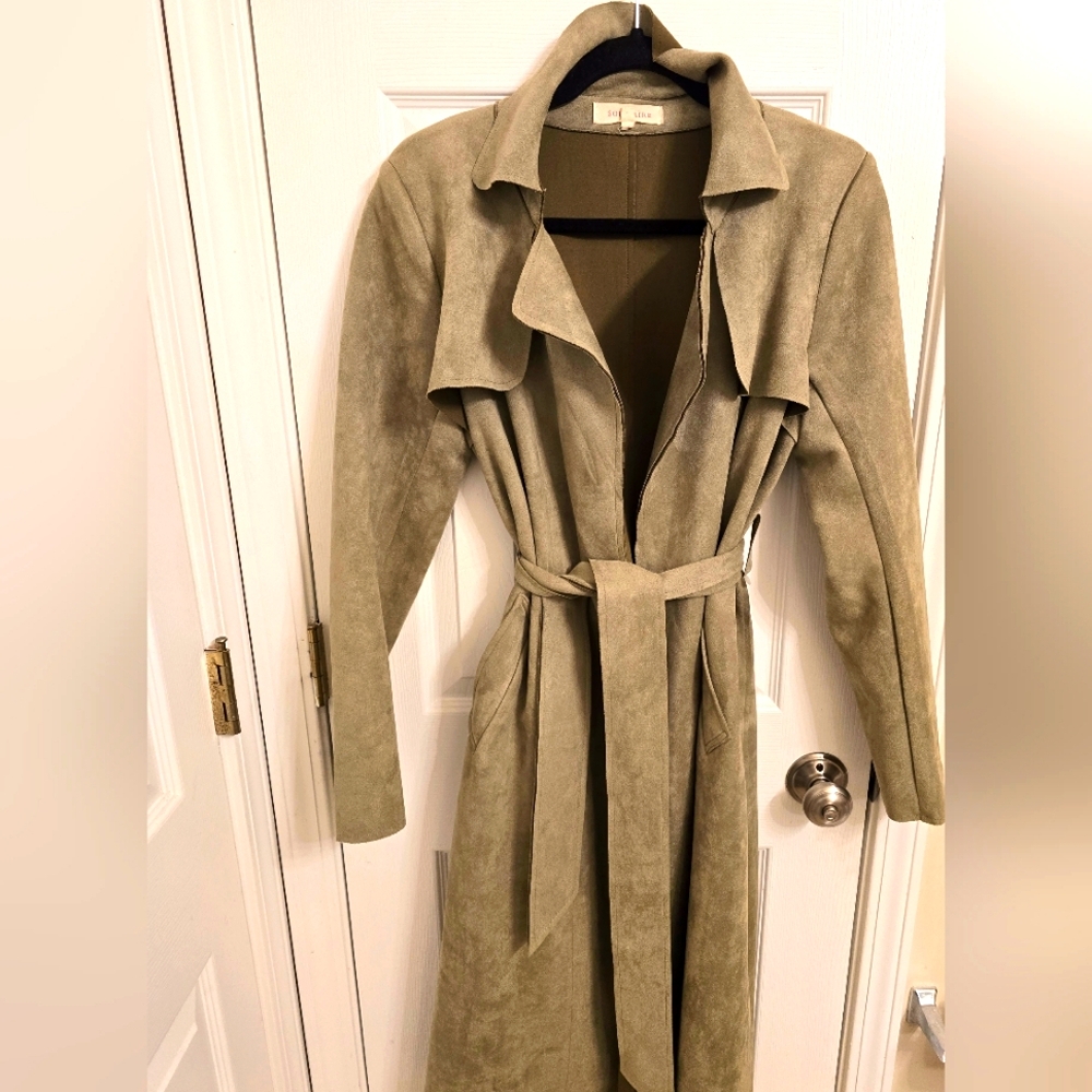 Elegant light olive green Women's Coat